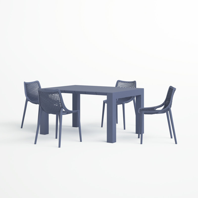Joss & Main Asherton Square 4 Person Outdoor Dining Set & Reviews